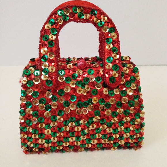 Crystal Temptations Sequin Double Handle HandBag - Picture 2 of 8